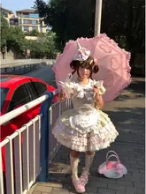 可愛いラウンド襟エプロン【甘いロリータスタイル・二部構成】