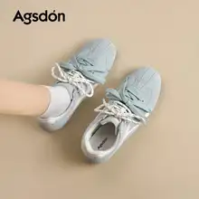 夏用通気性バレエフラットシューズ【メッシュデザイン・女性用・ブルー】