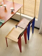 中古の木製ダイニングチェア【北欧風・レトロデザイン・背もたれ付き】