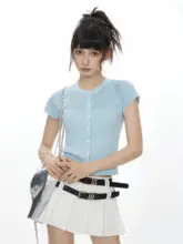 半袖Tシャツ 女性 夏用 ボディフィット 冷感 カーディガン