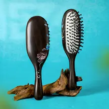美しいデザインの彩色ヘアブラシ【気泡付き・頭皮マッサージ】