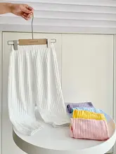 女児用メッシュ柄夏用蚊除けパンツ【軽量・カジュアル・ルーズフィット】（セットアップ対応）