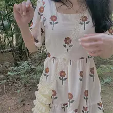 小雛菊レース付きアクリル製ハンドメイドショルダーバッグ【爽やかなデザイン・スマートフォン用】