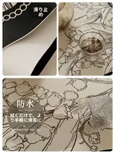 デスクマット 化粧机マット 鈴蘭柄 フレンチ風 ヴィンテージ 防水 防油 汚れ拭き取り簡単 カット可能