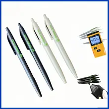 ボールペン 静電気防止 ボタン式 ブルーブラックインク プラスチック