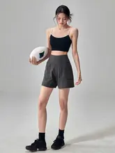 夏用 ヨガ対応の高腰薄手ランニングショートパンツ【通気性・サイドポケット付き】