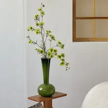 フェイクフラワー 金鶏菊【グリーン・シルク素材・インテリア装飾用】