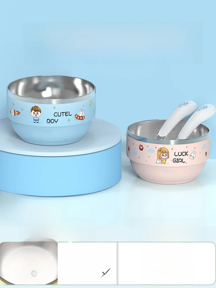 ステンレスボウル 316食品グレード 二層式 落下防止 ベビー食器の実用性と耐久性