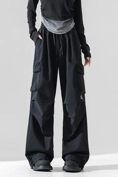 冬季用フリース裏地付き防水加工ワークパンツ【男女兼用・ストレート・フィット・アウトドア・ウエスト調整可能】