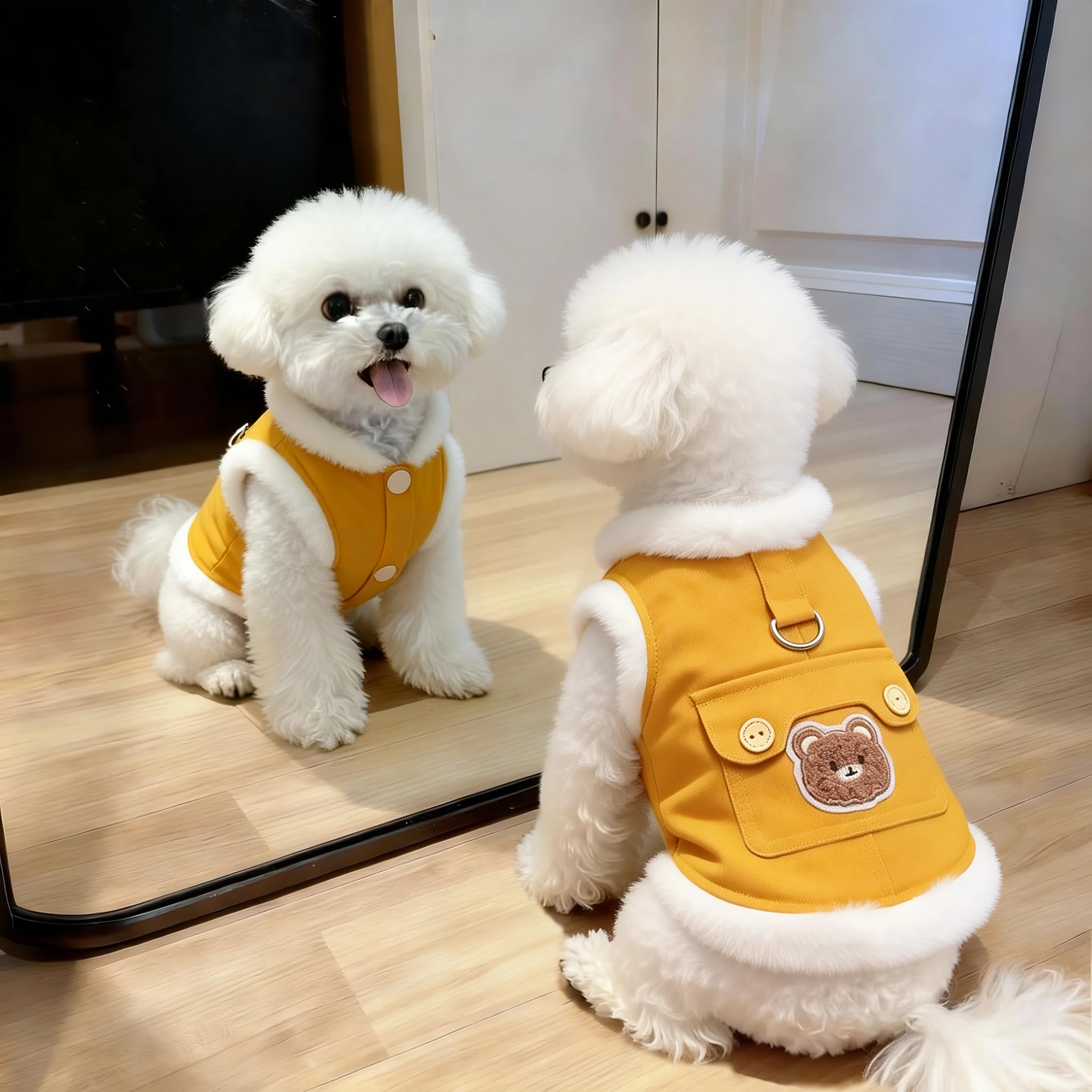 保温フリース付きデニムベスト：小型犬・猫用の冬の日常着としての実用性と選定基準