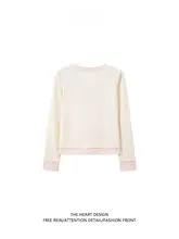 甘美なバイカラー風長袖Tシャツ【女性用・美しいデザイン・インナー対応】（セットアップ対応）
