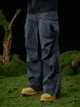 TANOXI P312 高密度コットン&スパンデックス 雪花ウォッシュ加工 大 pocketカジュアルパンツ