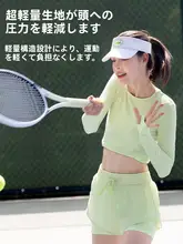 通気性が良く快適な夏用日除け帽子【女性用・テニス・バドミントン・ゴルフ用・空頂デザイン】