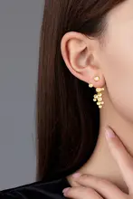 高級感あるS925純銀製ピアス【洗練されたデザイン・秋の贈り物に最適】