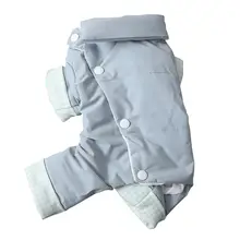 犬用冬用コットン服【赤・防毛・ボタン付き・小型犬用】（セットアップ対応）