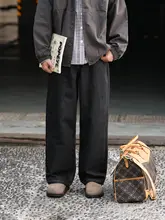 秋用デニムパンツ【水洗い・ルーズフィット・ストレートレッグ】