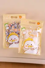かわいいアヒルデザインの子供用スナック袋【密封タイプ・DIY・手作りお菓子収納用】