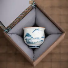 中華風 陶製茶杯【哥窑スタイル・功夫茶具用】