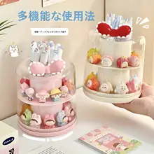 デスク用回転式ペンホルダー【オフィス・収納ボックス・フィギュア展示用】