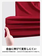 上質なシフォン素材の女性用短袖Tシャツ【タートルネック・スリムフィット・ワインレッド】