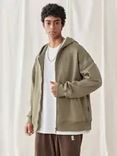 bdpowerup 春季用 コットンカーディガン メンズ【シンプル・レトロ・フード付き・ルーズフィット】