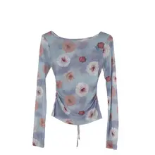 レディース アメリカンスタイル 露背長袖Tシャツ【秋用・フィット＆セクシー・不規則デザイン】