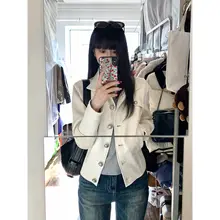 POLOカラー ボタン付き女性用春先ジャケット【洗練されたデザイン・トレンド】