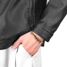 虎眼石とチェーンのブレスレット【メンズ・ヴィンテージスタイル・デザイン性あり】