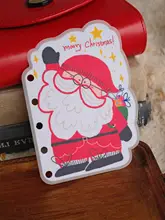 クリスマス用サンタクロースとクリスマスツリーの手作りプラスチック封入仕切りページインデックス
