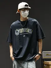 アメリカンスタイル 半袖Tシャツ【カ ジュアル・刺繍デザイン・コットン】
