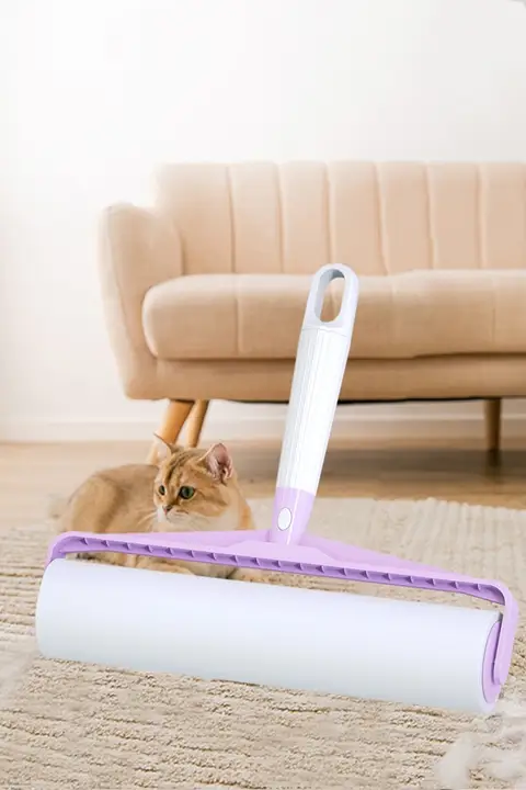 粘毛ローラー 家庭用毛取り 円筒デザイン 便利な掃除