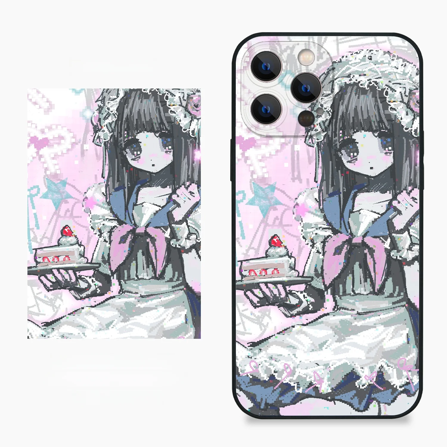 スマホケース iPhone 14 Pro 15 Pro 16 Pro ポップイラストかわいい 軽奢デザイン