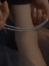 925シルバー製 満天星フットチェーン【女性用・高級感・個性的なデザイン】