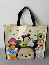 かわいいカートゥーンデザインの大容量防水編みバッグ【エコバッグ・ショッピング用・肩掛けタイプ】