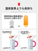 女子用大容量保温ボトル【スタイリッシュ・ストロー付き】