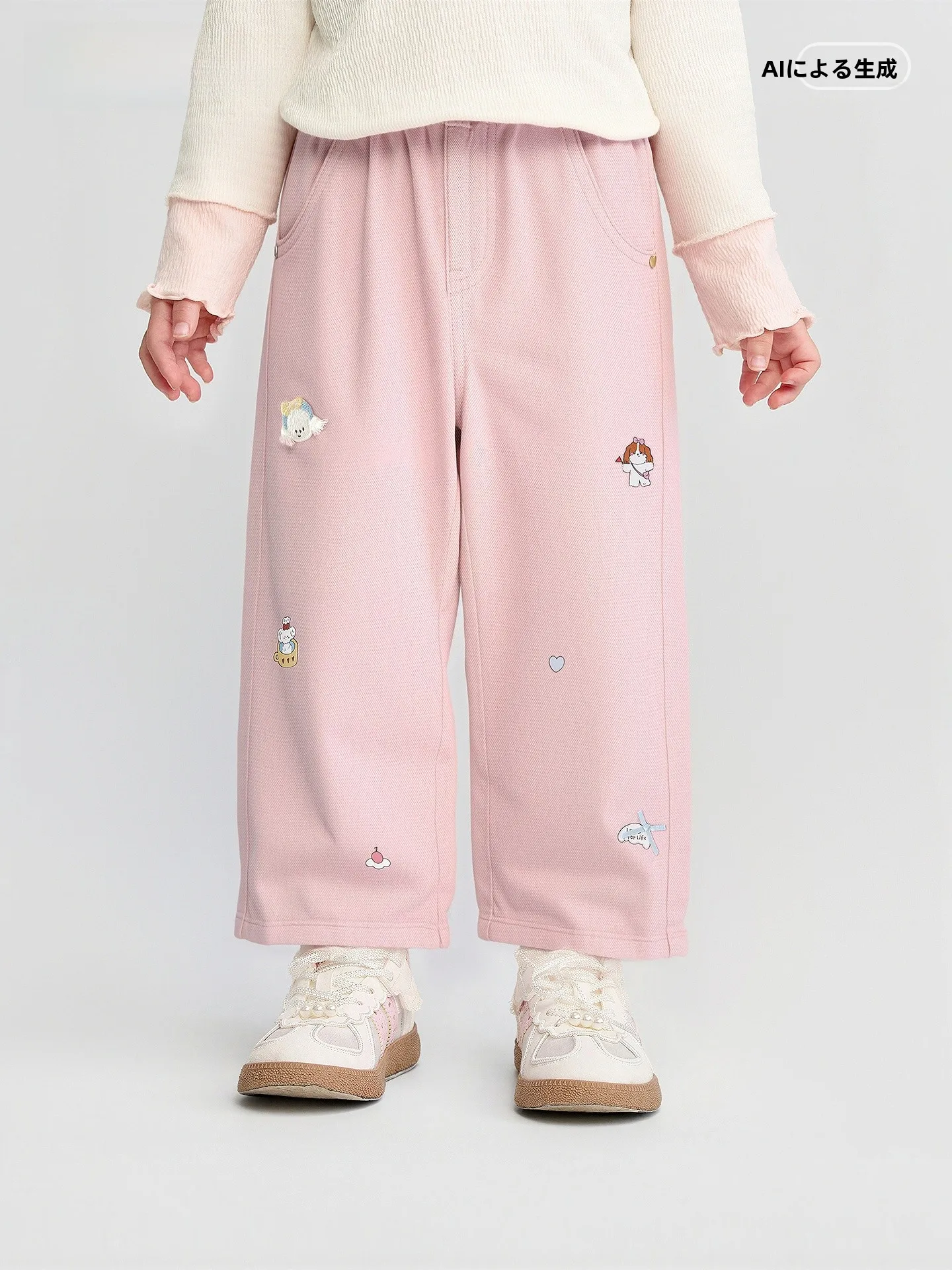 子供用デニムストレートパンツ：春秋に最適な柔らかさと直立デザインの実用性
