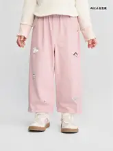 子供用デニムストレートパンツ【春用・女の子・直立デザイン・極上の柔らかさ】（セットアップ対応）