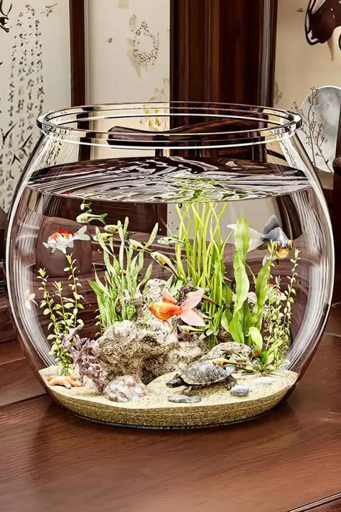 円形デスクトップ水槽【プラスチック製・エコデザイン・ペット用】