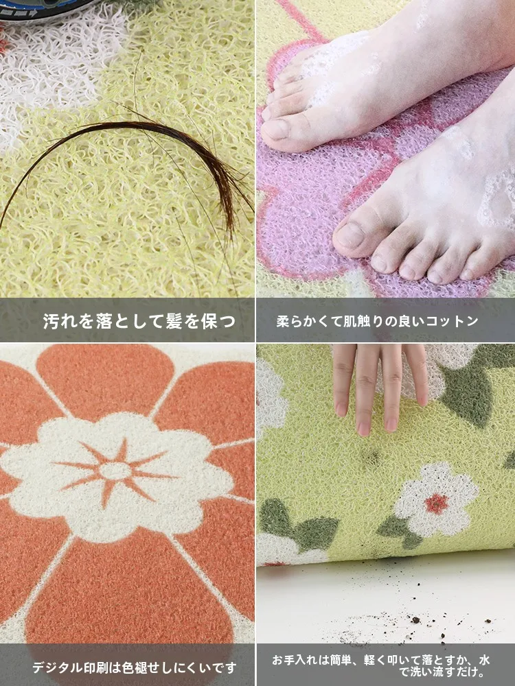 浴室用防滑マット：お風呂カビ予防に効果的な水はけ機能付き地垫