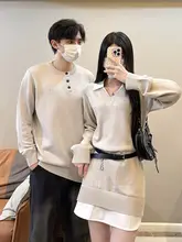 デートに最適！ニットドレス【秋冬用・極上の柔らかさ・スリムフィット・おしゃれなレイヤードスタイル】（セットアップ対応）