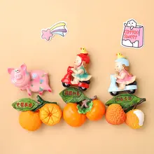 可愛いデザインのカートン冷蔵庫マグネット【樹脂製・立体・装飾用】