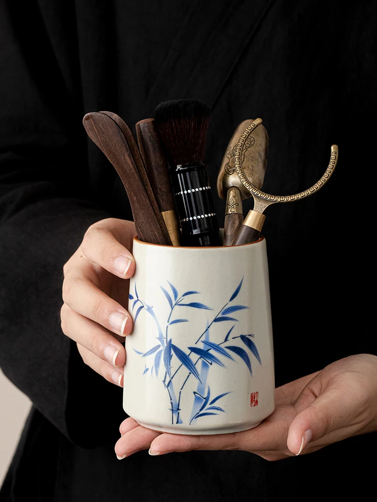 手描き竹製茶道六君子セット：中式風の伝統工芸がもたらす茶道体験