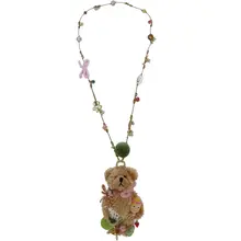 かわいいぬいぐるみクマネックレス【多彩な着用スタイル・バッグ吊り下げ可】（セットアップ対応）