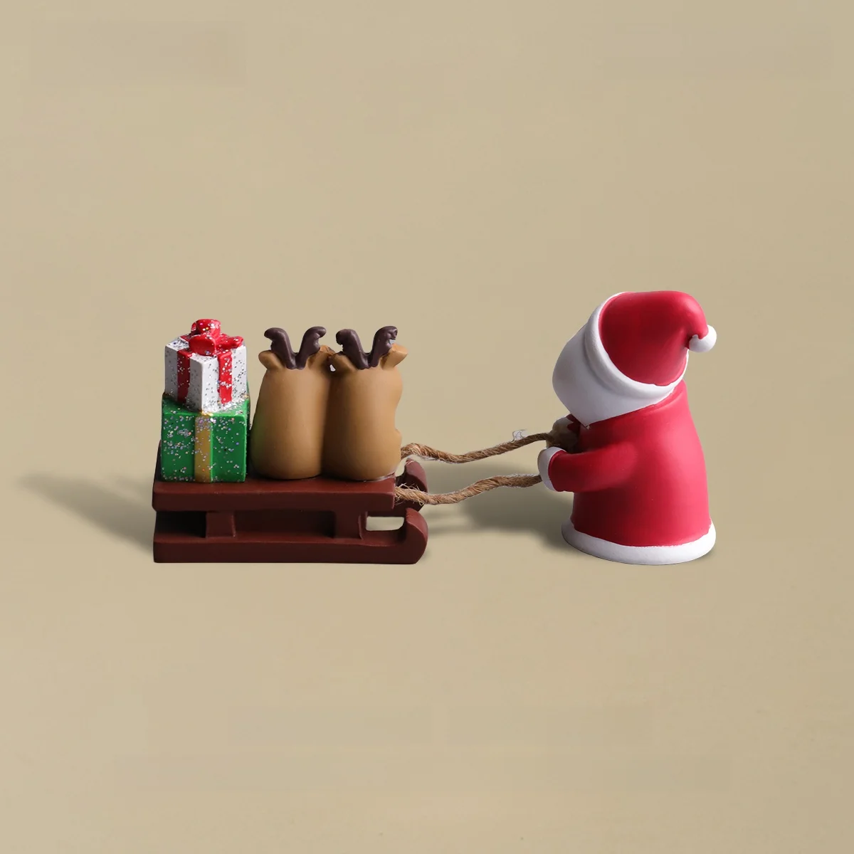 サンタクロース卓上飾り：クリスマスメッセージに最適な手作りデザイン