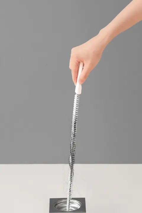 排水管清掃ブラシ【毛髪除去・洗面器用・通水工具】