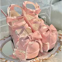 かわいいロリータ風ジャパニーズスタイルの厚底ドールシューズ【ソフトタイプ・おしゃれ・女性用】