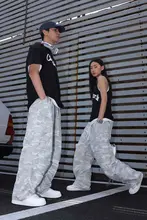CBXLAB ミリタリーカモフラージュパンツ【冷灰色・春季用・ストリートダンス・ジャズダンス対応】