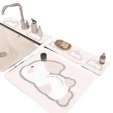 洗面所用 吸水マット【衛生的・水切りマット・多用途】