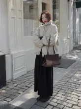 リバーシブルデザインの厚手パーカー【冬用・ゆったりサイズ・女性用】