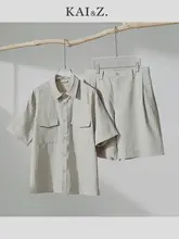 2点セット メンズ 半袖 シャツジャケット ショートパンツ 凹凸テクスチャー ドレープ 薄手 夏 おしゃれ